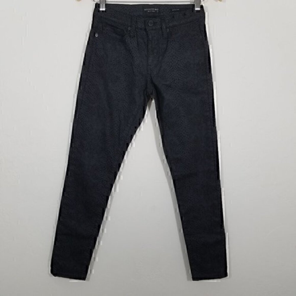 Banana Republic PREMIUM Denim Animal Print Snake Mid-Rise Skinny Jeans Stretch